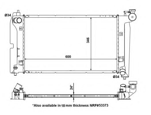 Радиатор, охлаждение двигателя NRF 56151