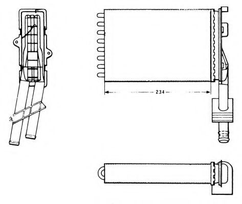 Теплообменник, отопление салона NRF 58620