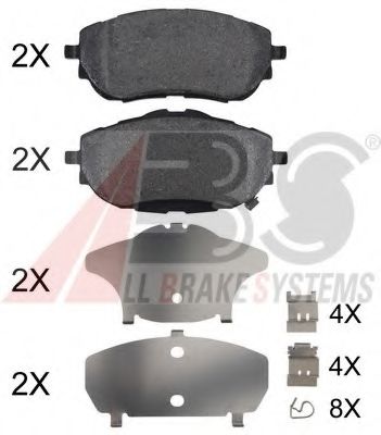 Комплект тормозных колодок, дисковый тормоз A.B.S. 35025 OE