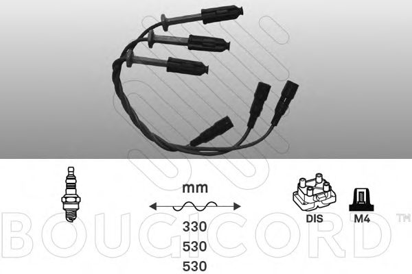 Комплект проводов зажигания BOUGICORD 9835
