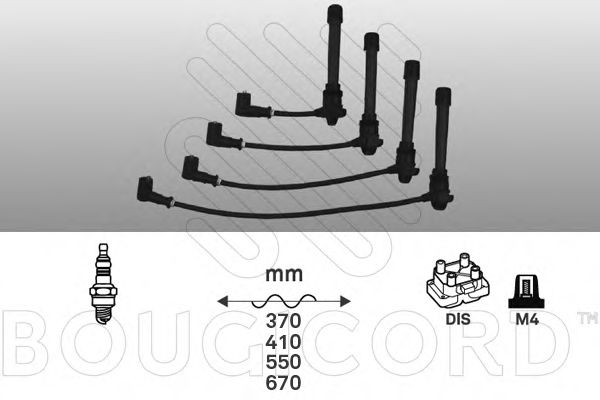 Комплект проводов зажигания BOUGICORD 4206