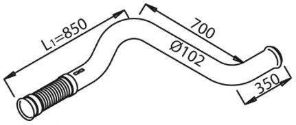 Труба выхлопного газа ZARA 9791
