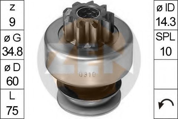 Привод с механизмом свободного хода, стартер ERA 0310