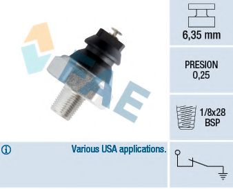 Датчик давления масла FAE 12905
