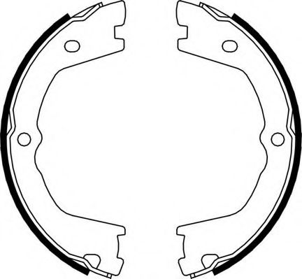 Комплект тормозных колодок, стояночная тормозная система NECTO N1696