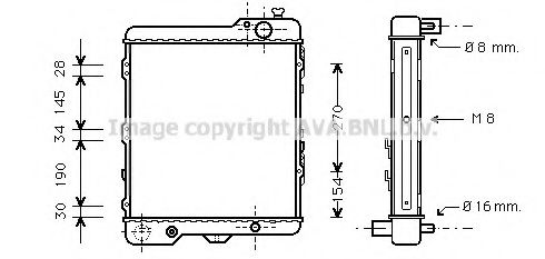 Радиатор, охлаждение двигателя AVA QUALITY COOLING AIA2038