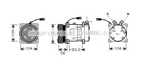 Компрессор, кондиционер AVA QUALITY COOLING ALK102