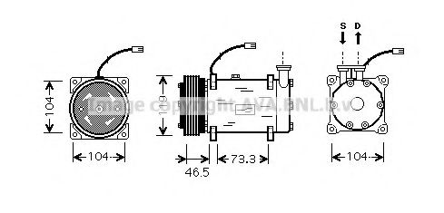 Компрессор, кондиционер AVA QUALITY COOLING CNAK030