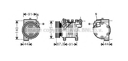 Компрессор, кондиционер AVA QUALITY COOLING DNK273