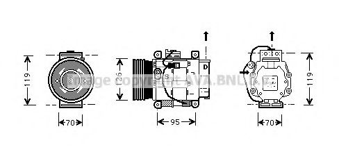 Компрессор, кондиционер AVA QUALITY COOLING FTK036