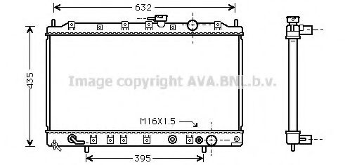 Радиатор, охлаждение двигателя AVA QUALITY COOLING MT2081