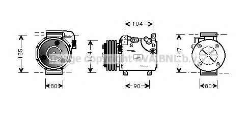 Компрессор, кондиционер AVA QUALITY COOLING MTAK037