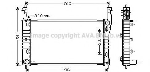 Радиатор, охлаждение двигателя AVA QUALITY COOLING OLA2432
