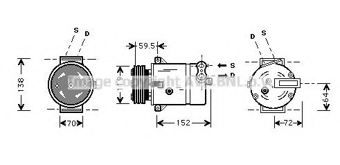 Компрессор, кондиционер AVA QUALITY COOLING OLAK279