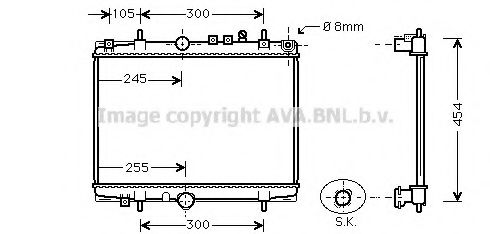 Радиатор, охлаждение двигателя AVA QUALITY COOLING PE2208