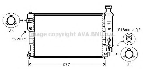 Радиатор, охлаждение двигателя AVA QUALITY COOLING PEA2127