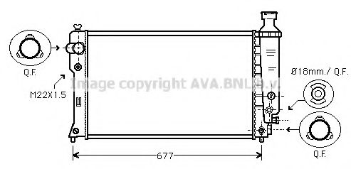 Радиатор, охлаждение двигателя AVA QUALITY COOLING PEA2131