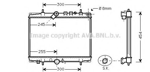 Радиатор, охлаждение двигателя AVA QUALITY COOLING PEA2202