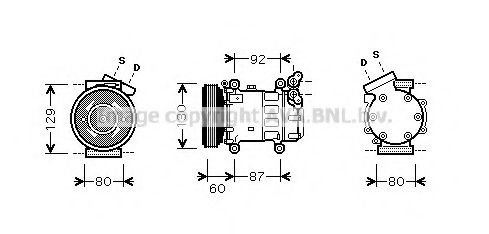 Компрессор, кондиционер AVA QUALITY COOLING RTAK080