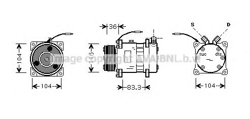 Компрессор, кондиционер AVA QUALITY COOLING RTK318