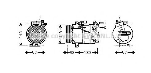 Компрессор, кондиционер AVA QUALITY COOLING RTK392