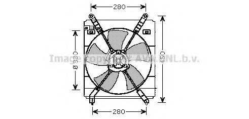 Вентилятор, охлаждение двигателя AVA QUALITY COOLING TO7525