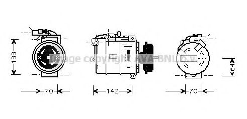 Компрессор, кондиционер AVA QUALITY COOLING VWAK087