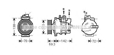 Компрессор, кондиционер AVA QUALITY COOLING VWK318