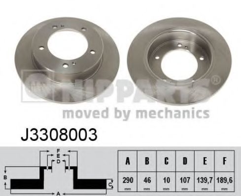 Тормозной диск NIPPARTS J3308003