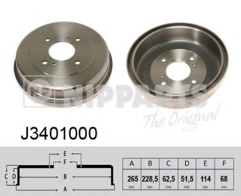 Тормозной барабан NIPPARTS J3401000