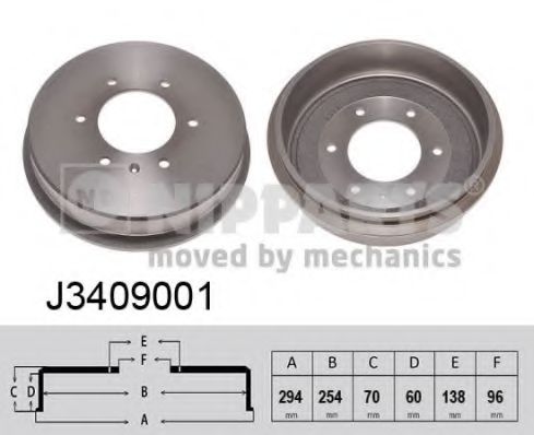 Тормозной барабан NIPPARTS J3409001