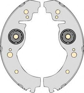 Комплект тормозов, барабанный тормозной механизм MGA K598150