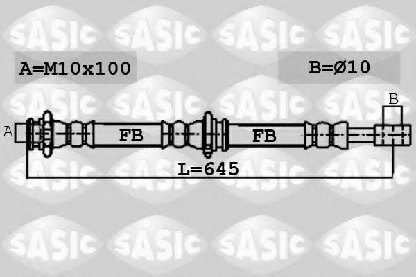 Тормозной шланг SASIC 6606158