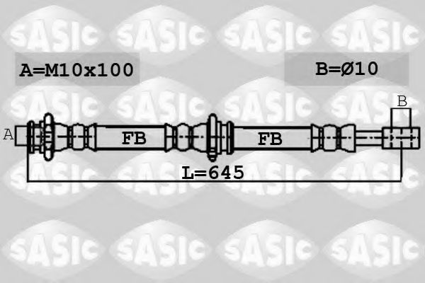 Тормозной шланг SASIC 6606159