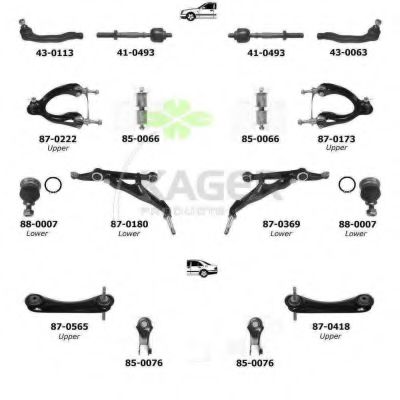 Подвеска колеса KAGER 800476