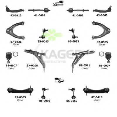 Подвеска колеса KAGER 800479