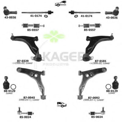 Подвеска колеса KAGER 800890