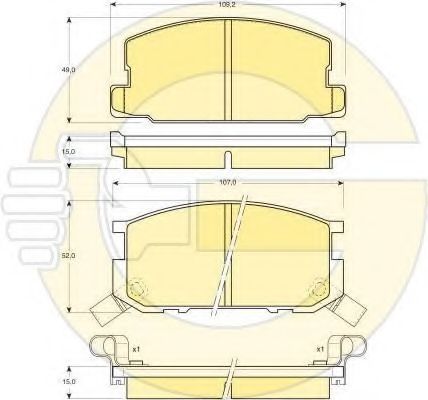 Комплект тормозных колодок, дисковый тормоз GIRLING 6107999