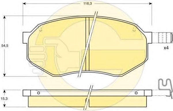 Комплект тормозных колодок, дисковый тормоз GIRLING 6110269