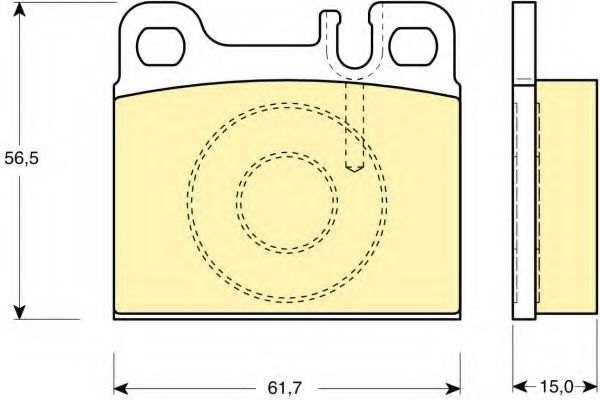 Комплект тормозных колодок, дисковый тормоз GIRLING 6113312