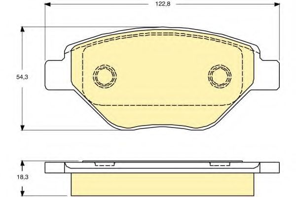 Комплект тормозных колодок, дисковый тормоз GIRLING 6115714