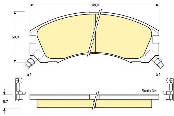 Комплект тормозных колодок, дисковый тормоз GIRLING 6132009