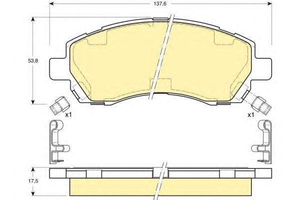 Комплект тормозных колодок, дисковый тормоз GIRLING 6132059