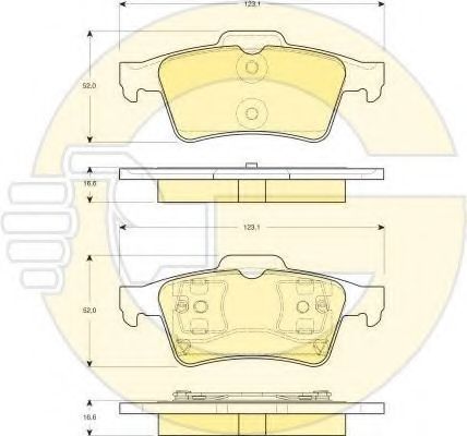 Комплект тормозов, дисковый тормозной механизм GIRLING 6411662
