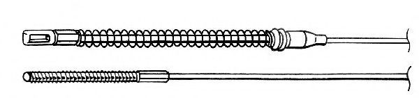 Трос, стояночная тормозная система KAWE OP02102
