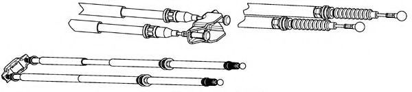 Трос, стояночная тормозная система KAWE OP02221