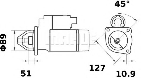 Стартер MAHLE ORIGINAL MS 398