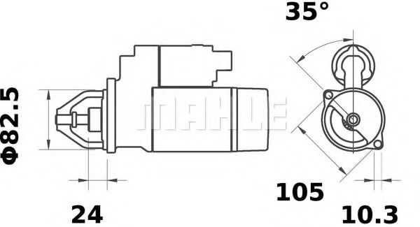 Стартер MAHLE ORIGINAL MS 404