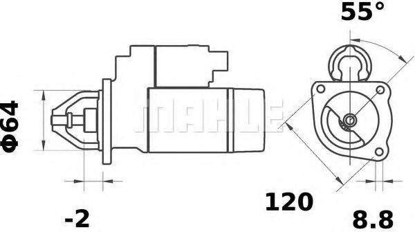 Стартер MAHLE ORIGINAL MS 344