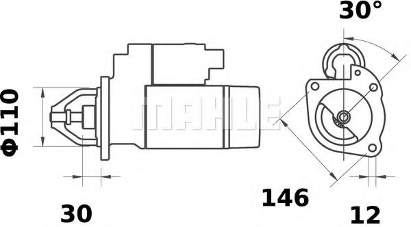 Стартер MAHLE ORIGINAL MS 335